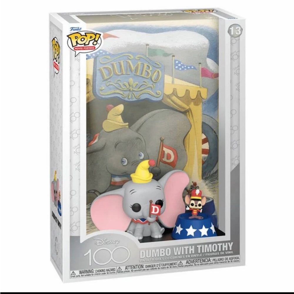 Funko Pop Movie Poster Disney 100th Anniversary Dumbo with Timothy Vinyl Figure